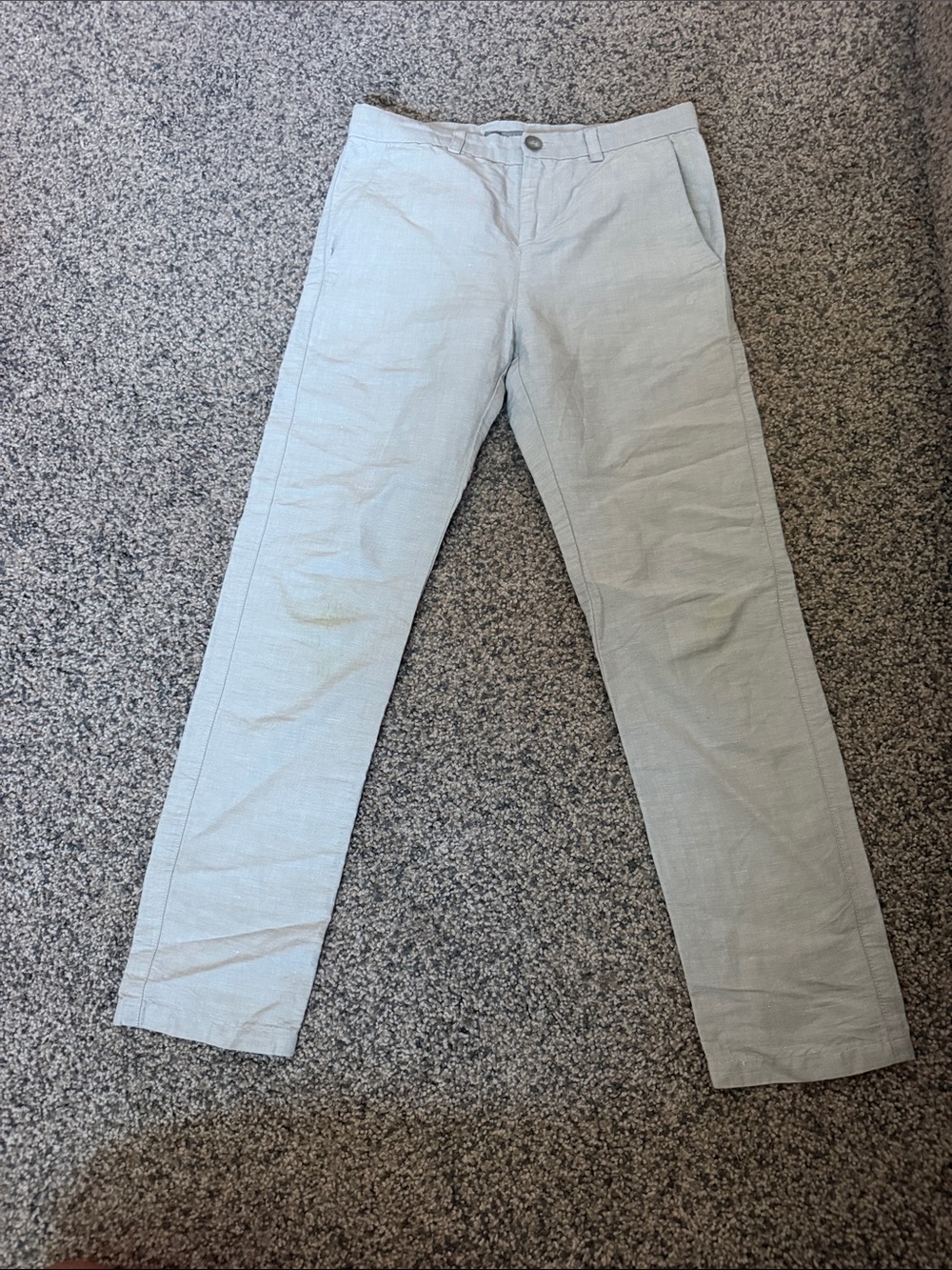 Bonpoint Light Gray boys linen Chinos